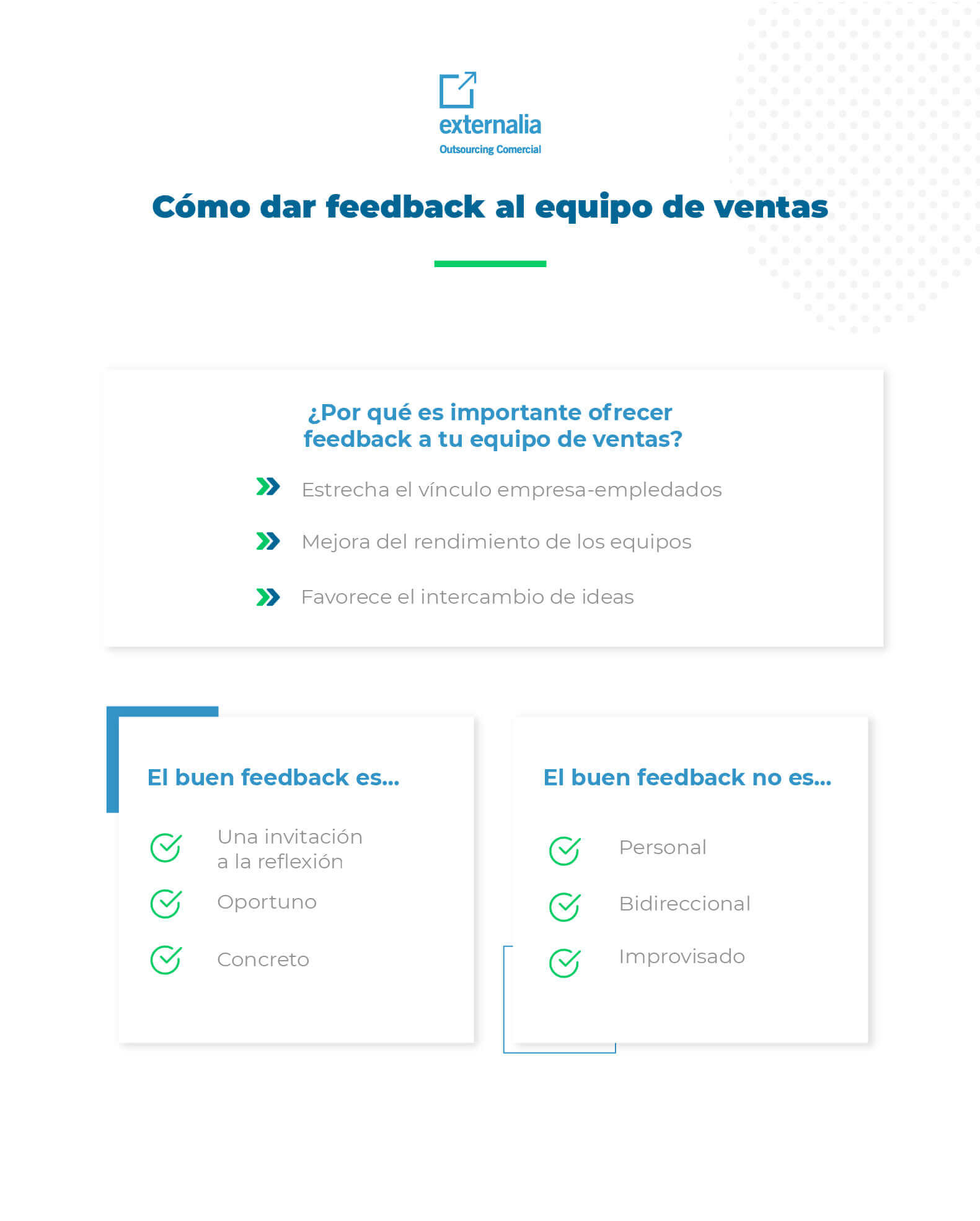 Cómo dar feedback al equipo de ventas